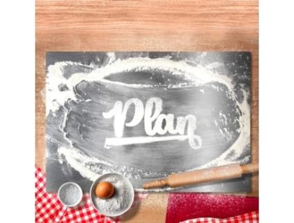 Tábua de corte de bancada 100x55cm cozinha em aço inoxidável restaurante Plan Pro