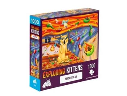 Puzzle EXPLODING KITTENS Spicy Scream (1000 Peças)