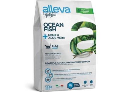 Comida para Gatos ALLEVA  Holistic Ocean Fish + Hemp & Aloe Vera (1.5 kg - Seca - Adulto - Sabor: Peixe)