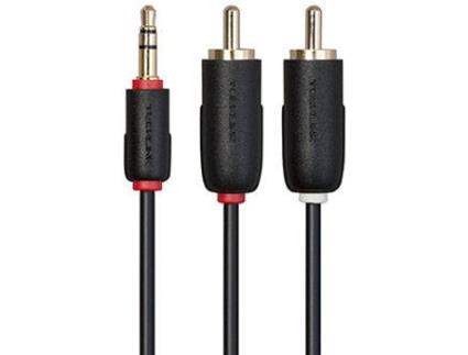 Cabo de Áudio TECHLINK (Jack 3.5mm - RCA - 3 m - Preto)