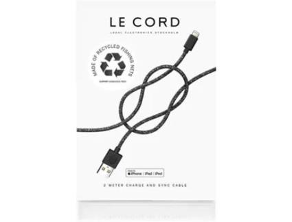 Cabo LE CORD 1331 (USB - Lightning - 2 m - Preto)