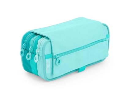 Estojo Triplo OFFICEBOX Blush Pastel (Verde - 22 x 11 x 9cm - Poliéster)