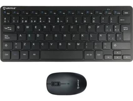 Teclado + Rato UNYKACH MK288 PRO NANO (Membrana - Espanhol - Preto)