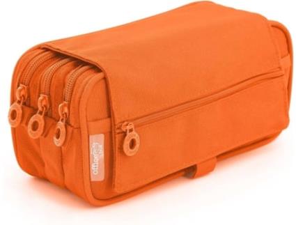 Estojo Escolar OFFICEBOX Escolar (Poliéster - 22 x 11 x 9 cm - Laranja)