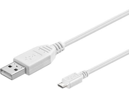 Cabo de Dados GOOBAY (USB A - Micro USB B - 1 m - Branco)