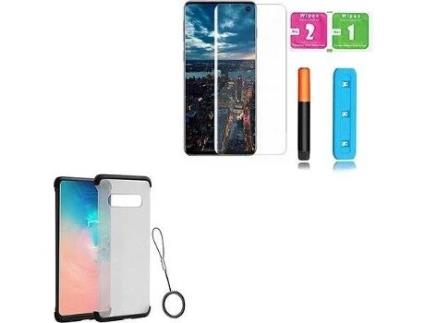 Kit Capa e Película de Vidro Nano Curved UV Samsung Galaxy S10e PHONOCARE Naked Transparente