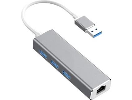Adaptador HOWEI Type-C to rj45 Network Card USB 3.0 (100 m - Cinzento)
