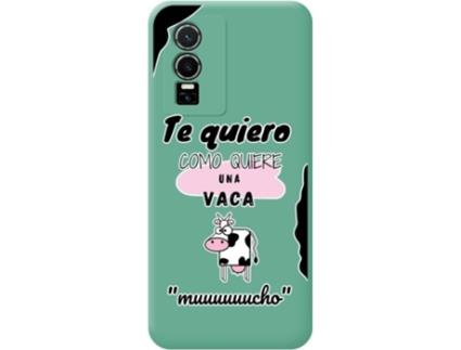 Capa para Vivo Y76 5G TUMUNDOSMARTPHONE Silicone Líquida Desenhos Verde