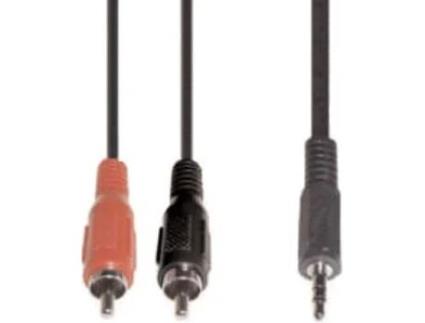 Cabo de Áudio E+P (RCA - Jack 3.5mm - 10 m - Preto)