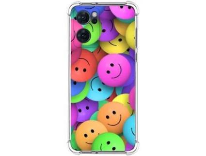 Capa para Oppo Find X5 Lite 5G TUMUNDOSMARTPHONE Desenhos Anti golpes Smile Multicor