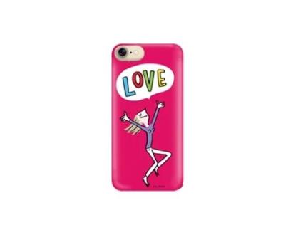 Capa iPhone 7, 8 SOLEDAD BRAVI Love Rosa