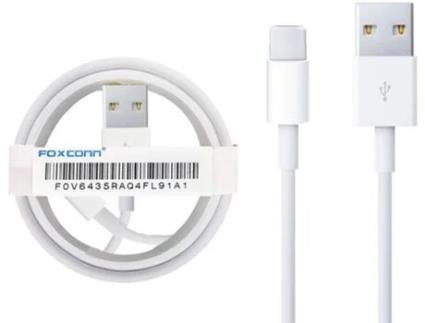 Cabo FOXCONN Certificação MFI para iPhone 11 (Lightning - 1 m  - Branco)