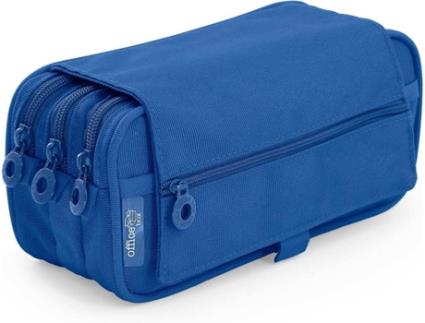 Estojo Escolar OFFICEBOX Escolar (Poliéster - 22 x 11 x 9 cm - Azul Escuro)