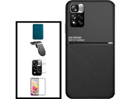 Kit Capa Magnética Anti Choque + Carteira + Película Xiaomi 11i G4M Preto