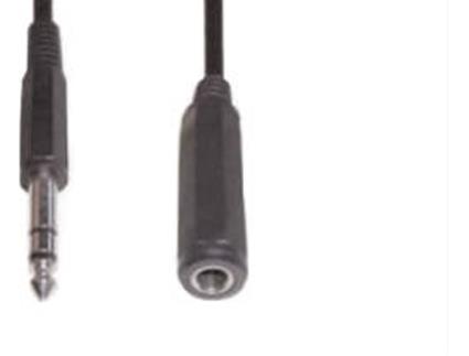 Cabo de Áudio E+P (Jack 6.3mm - 5 m - Preto)