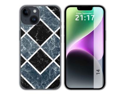 Capa para iPhone 14 (6.1) TUMUNDOSMARTPHONE Desenhos Mármor 06 Multicor