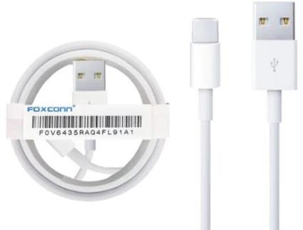 Cabo FOXCONN Certificação MFI para iPhone X (Lightning - 1 m  - Branco)