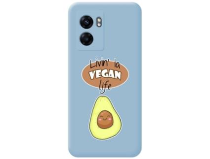 Capa para Realme Narzo 50 5G TUMUNDOSMARTPHONE Silicone Líquida Desenhos Vegan Life Azul