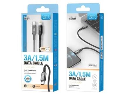 Cabo De Dados Pd Usb-C Para Lightning M Iser Sk1014 1.5M (Preto)