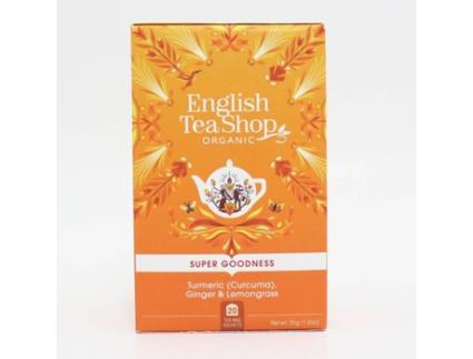Chá ENGLISH TEA SHOP Cúrcuma Gengibre e Erva Limão (35 g)