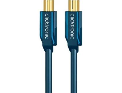 Cabo de Antena CLICKTRONIC (Coaxial - 5 m - Azul)