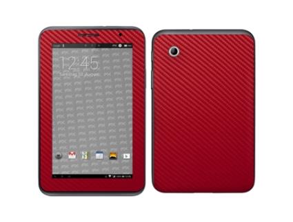 Atfolix Fx-Carbon Galaxy Tab 2 Skin para Dispositivos Móveis Tablet Vermelho