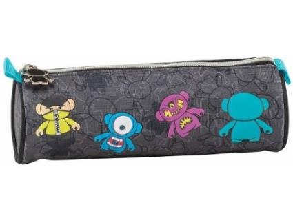 Estojo MONSKEY  (Cinzento - Poliéster - 22x8x8cm)