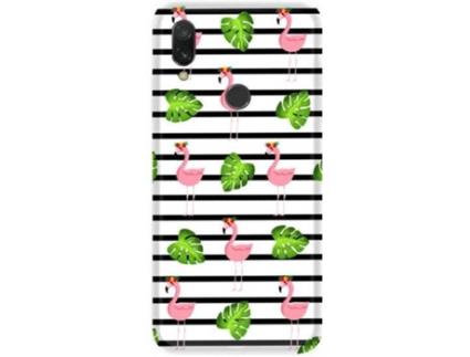 Capa Xiaomi Redmi Y3 CASEGADGET Flamingo and Leaves Verde