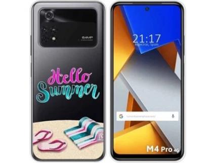 Capa para Xiaomi Poco M4 Pro 4G TUMUNDOSMARTPHONE Desenhos Transparente Summer Multicor