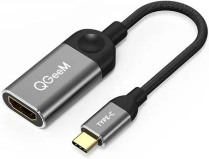 Adaptador QGEEM UA01 (USB-C - 0.1 m - Cinzento)