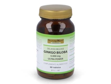 Suplemento Alimentar GINKGO Ginkgo Biloba Std. 60Cap. 60Mg. Naturemost