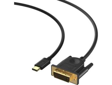 Cabo QGEEM QG-UA18-1 (USB C-DVI - 1.2 m - Preto)