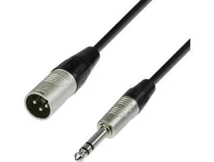 Cabo de Áudio ADAM HALL (Jack 6.3mm - XLR - 5 m - Preto)
