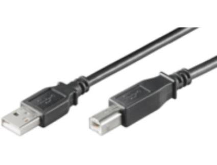 Cabo de Dados MICROCONNECT (USB A - USB B - 50 cm - Preto)
