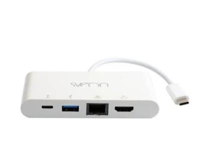 Sveon Sct504 Hub de Interface Usb 3.2 Gen 1 3.1 Gen 1 Type-C 5000 Mbit/S Branco