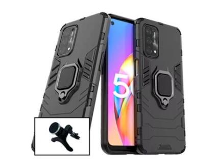 Kit Suporte Magnético com Pernas + Capa de Proteção Militar Magnética para Oppo A55 5G