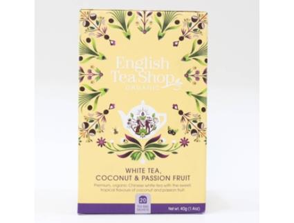 Chá ENGLISH TEA SHOP Chá Branco Coco e Maracujá (40 g)