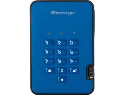 Disco HDD externo ISTORAGE diskAshur 2 Azul 2 TB (Azul - 2 TB - USB 3.1)