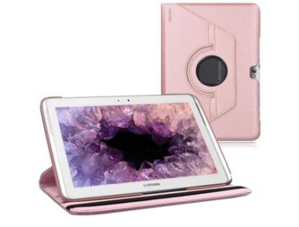 Kwmobile 12439.81 Capa para Tablet 25.6 Cm 10.1' Capa Tipo Livro Rosa Dourado