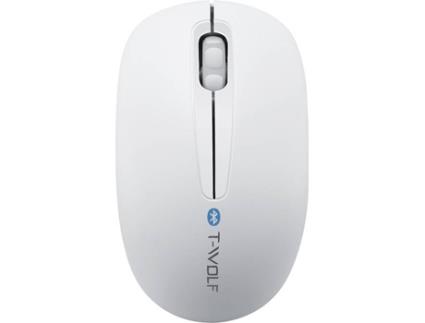 Rato T-WOLF Q3 (Branco - Bluetooth - Regular - 1200 dpi)