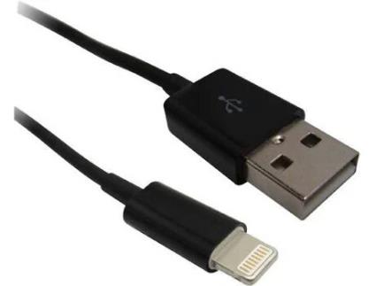 Cabo de Dados OMENEX (Lightning - USB A - Preto)
