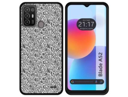 Capa para ZTE Blade A52 TUMUNDOSMARTPHONE Desenhos Letras Multicor