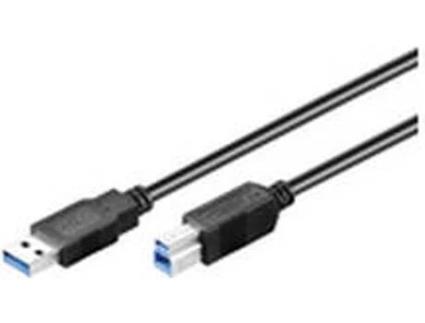 Cabo de Dados MICROCONNECT (USB A - USB B - 50 cm - Preto)