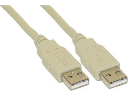 Cabo de Dados INLINE (USB A - 5 m - Bege)