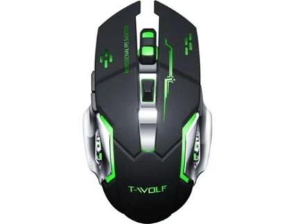 Rato Gaming T-WOLF Q13 (2.400 dpi - Preto)