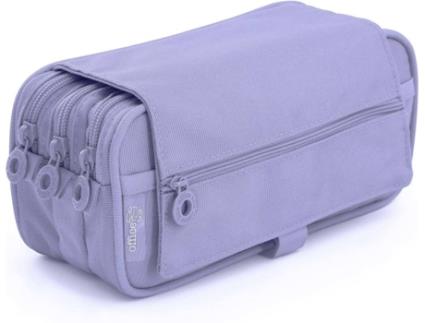 Estojo Escolar OFFICEBOX Escolar (Poliéster - 22 x 11 x 9 cm - Roxo Claro)