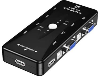 Switch HOWEI HW1702 (KVM - VGA - 4 em 1)