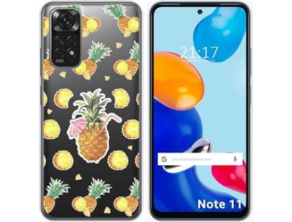 Capa Xiaomi Redmi Note 11 TUMUNDOSMARTPHONE Desenhos Transparente Ananás Multicor