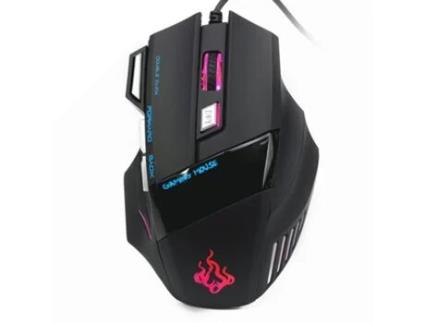 Rato Gaming HXSJ Flame Preto