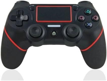 Comando PS4 YLW LV000419 Preto e Vermelho (Wireless)